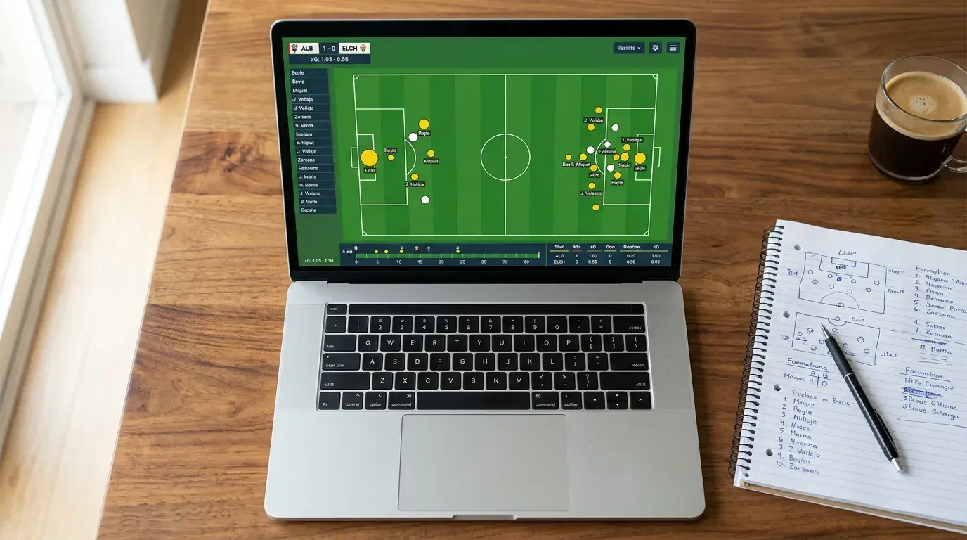Gráfico de xG en un partido de fútbol mostrando la acumulación de goles esperados por equipo